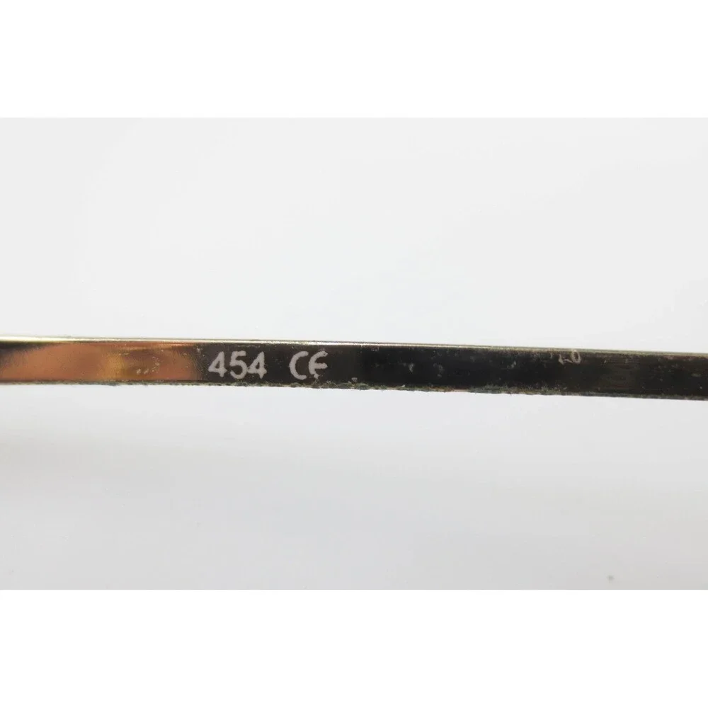 Vintage Gold Tortoise Oval Eyeglass Frames 454 CE 54-16-135 Retro Style